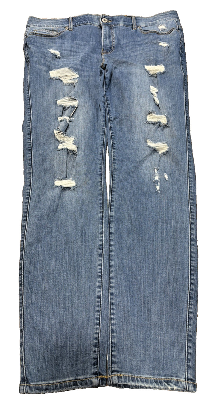 Torrid Bombshell Skinny Distressed Jeans 20T Tall Premium Stretch